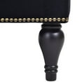 thumbnail image 4 of 58" Velvet Chaise Lounge, Sleeper Lounge Sofa Button Tufted Right Arm Facing Lounge Chair with Nailhead Trim & Solid Wood Legs for Living Room or Office, 4 of 13
