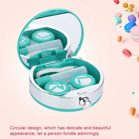 WALFRONT Mini Contact Lens Holder Eye Care Lenses Case Set Cute Lovely Travel Kit Box,Lens Box,Lenses Box