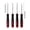Short Red, variant on 4pcs Pick and Hook Set Car Auto Oil Seal/O-Ring Seal Gasket Pick Hook Puller Remover Tire Stone Cleaning Auto Maintenance Tools