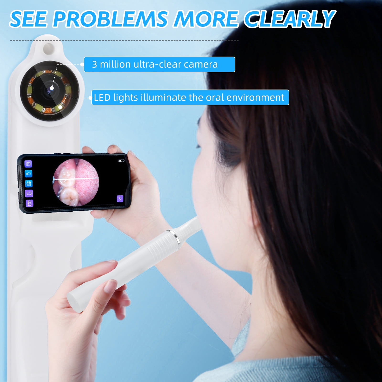 Visual Floss with Intelligent Image,Dental,Washable and Replaceable Floss