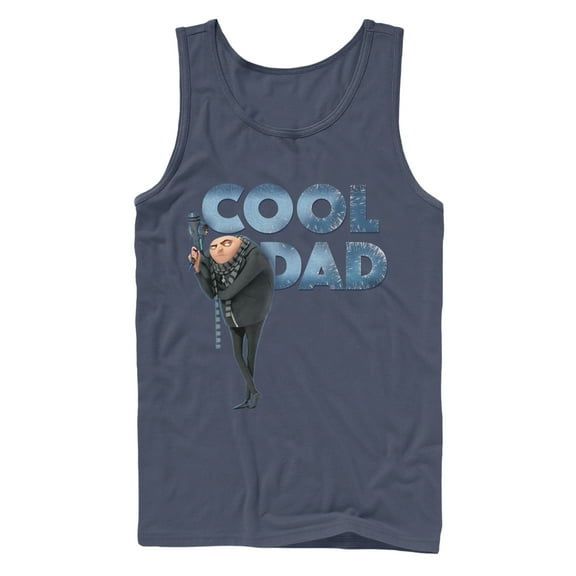 Men's Despicable Me Gru Cool Dad  Tank Top Navy Blue 2X Large