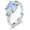 style1, variant on MultiColor Gemstone Rings for Women 925 Sterling Silver Colored CZ Statement Rings for Ladies