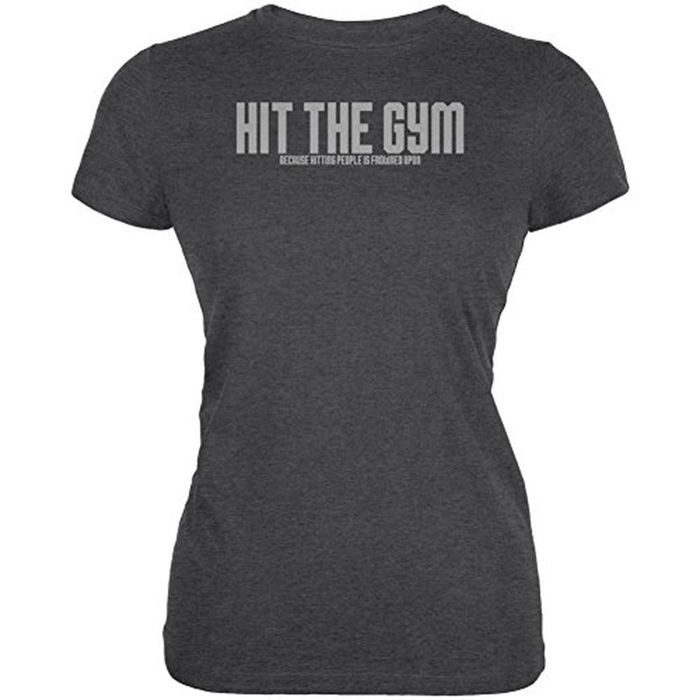 Hit The Gym Not People Juniors Soft T Shirt 