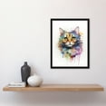 thumbnail image 4 of Floofster Fluffy Cat Lovers Gift Watercolour Pet Portrait Painting Artwork Art Print Framed Poster Wall Decor 12x16 inch, 4 of 5