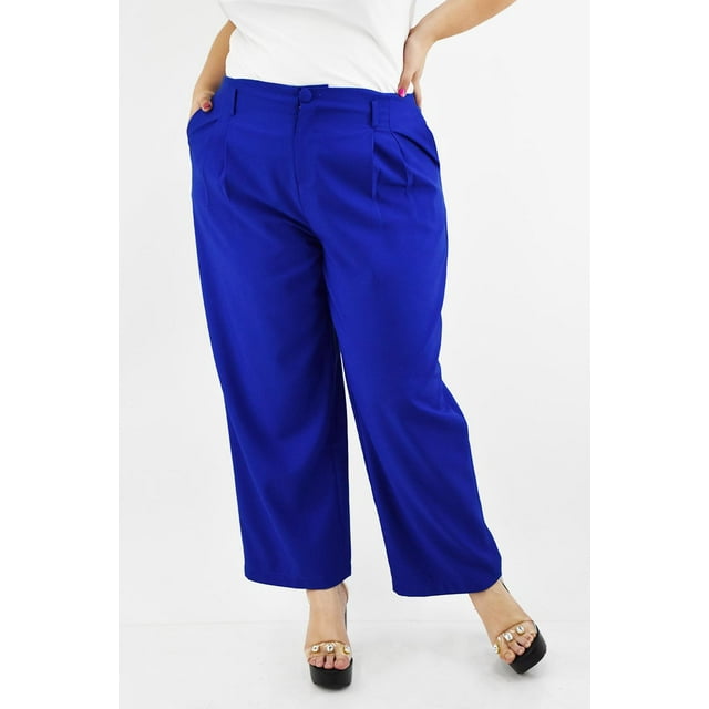 Pantalón de Vestir Roman Fashion Tallas Extras 1380 Azul Rey 38