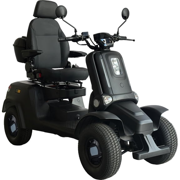 Heavy Duty 4 Wheel Mobility Scooters for Seniors & Adults, 1000W All Terrain Mobility Scooter, Powered Mobility Scooters with Removable Battery for 22 Miles Travel, 500lb Capacity, Black