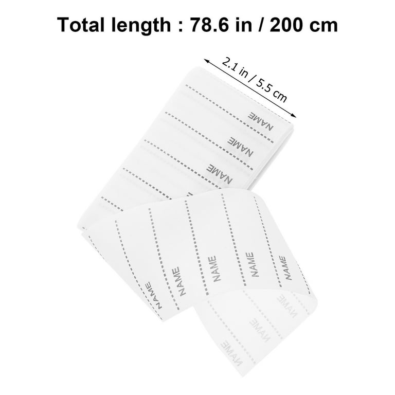 White Name Label Washable Iron on Labels Fabric Tags Marker Set for Child  School Clothes Sewing Accessories