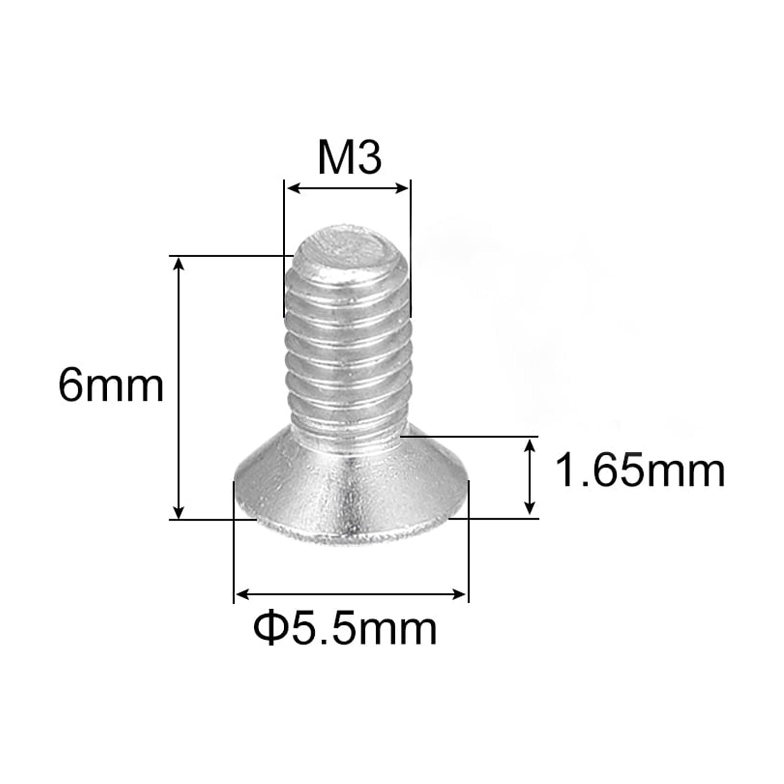 Unique Bargains Torx Machine Screws 316 Stainless Steel Countersunk Head Fasteners M3x6mm