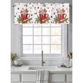 thumbnail image 4 of Christmas Valances for Windows Watercolor Red Cappuccino Gingerbread Man Rod Pocket Curtains Valance Short Window Treatment Drapes for Living Room, Bedroom Bathroom 60"&nbsp;W x 14" L, 4 of 5