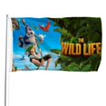 thumbnail image 1 of La Vida Salvaje Bandera impresa con temática, regalo perfecto para fanáticos, amigos y familiares, y adecuada para actividades al aire libre e interiores, decoraciones de fiesta. 60*90CM, 1 of 6