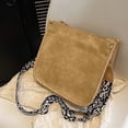 thumbnail image 4 of Bolso bandolera Bolso de piel para mujer Bolso bandolera Bolso cubo para mujer, correa ajustable, 4 of 5