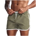 thumbnail image 2 of PNTUTB Summer Men's Sports Shorts Stylish Solid-Color Beach Shorts Drawstring Elastic Waistband Breathable Comfortable Casual Swim Shorts with Pockets, 2 of 6