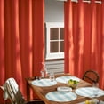 thumbnail image 4 of TOWN & COUNTRY BASICS Cabana Solid Heavyweight Indoor Outdoor Curtains, Light Filtering Opacity with Grommet Top, Water Repellent, 2-Pack Set, 54"x108", Mecca Orange, 4 of 11