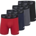thumbnail image 1 of Calzoncillos tipo bóxer New Balance para hombre, estándar 5, rendimiento, paquete de 4, 1 of 7