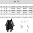 thumbnail image 2 of DuoJiaJ Robe Patchwork en Chiffon pour Femmes Style Rétro Couleur Unie Manches Trompette Longue Robe Cosplay Longueur au Sol Robe Gothique Médiévale pour Femmes, 2 of 4