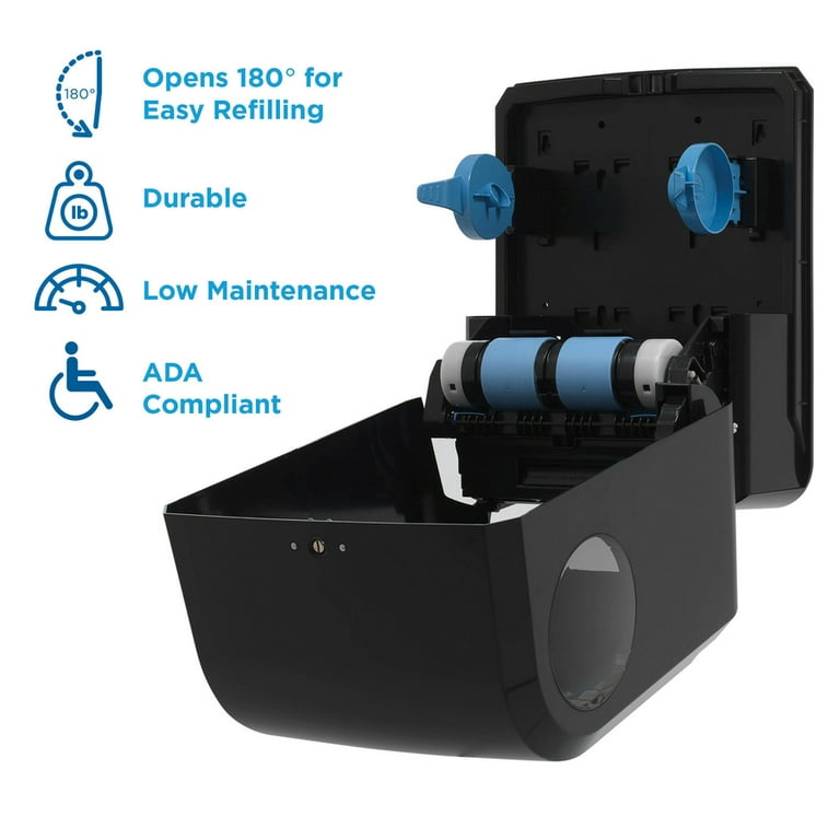 David Pee Pacific Blue Ultra Hardwound Paper Towel Dispenser, Black