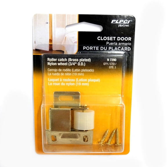 Prime-Line Products N 7290 Door Roller Catch, Brass Plated - Case of 6
