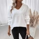 thumbnail image 1 of Suéter de maternidad,Camiseta informal de manga larga para mujer, cuello en V, corte holgado, térmica, de mezcla de algodón suave, para el hogar y la calle, sopatenor, 1 of 8