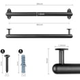 thumbnail image 5 of 38 Inch Pipe Stair Handrail Metal Staircase Handrail Industrial Hand Rails for Indoor & Outdoor Steps Wall Mount Hand Rails for Indoor Stairs 1.3" Pipe Safety Grab Bar for Stairs Porch, 5 of 8