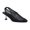 Black, variant on Women Fashion Cage Toe Slip On Slingback Pumps Low Metal Heels Woven Strap Sandals Evening Party Shoes Size 4 Black