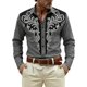 thumbnail image 1 of Camisetas de Navidad de Manga Larga de los Hombres de Moda Casual de Manga Larga Turndown Collar Blusa para Primavera Invierno Al Aire Libre Diario, 1 of 4