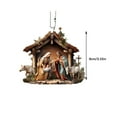 thumbnail image 6 of PRETXORVE Decorations , Nativity Ornaments Sublimation Unique Christmas Decor Christ Baby Mary Gift Christmas Tree Decoration, 6 of 6