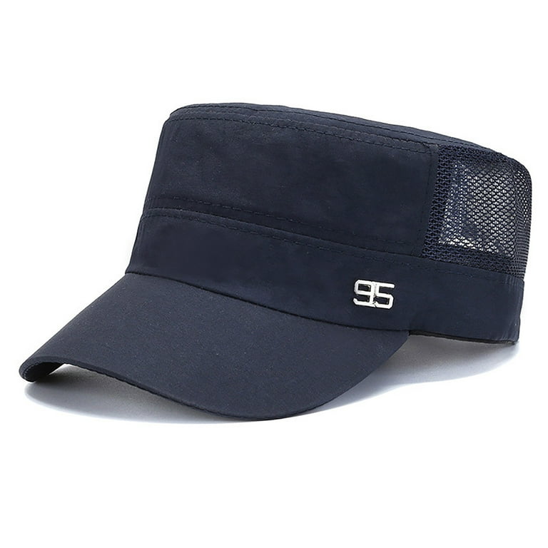 Sport Cap Mesh Hole Solid Color Flat Top Peaked Hat for Women Girls Walmart