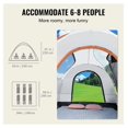 thumbnail image 3 of SUV Camping Tent 8-8', Truck Tent Attachment with Rainfly, PU2000mm Double Layer Rear Tent for Van, Hatchback, 6-8 Person Vehicle Tent, 3 of 6