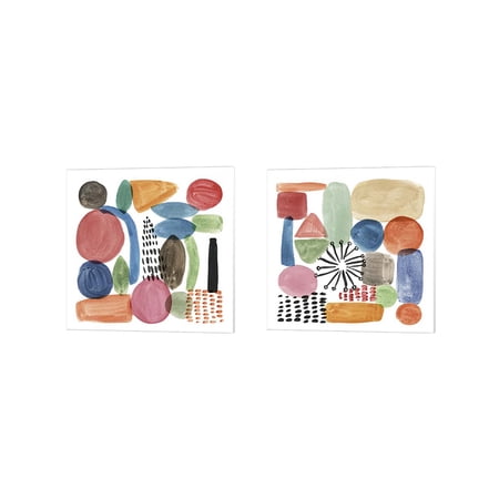 Great Art Now Colour Code by Melissa Wang 2 Piece Canvas Art Set Each 14"W x 14"H