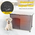 thumbnail image 5 of Aivituvin Insulated Dog House with Liner for Outdoor Winter Weatherproof Wooden Dog Kennel All-Around Iron Frame, 5 of 7