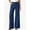 Blue, variant on High Waist Women Wide Leg Long Jeans Casual Denim Pants with Pocket
