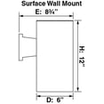 thumbnail image 4 of Volume Lighting  1-Light Silver Gray Aluminum LED Cylinder Sconce, 4 of 4