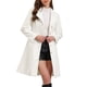 thumbnail image 1 of Abrigo Peacoat Chic para Mujeres Invierno con Cuello Alto, Botones, Abrigos Medios Largos con Cinturón XL Blanco, 1 of 6