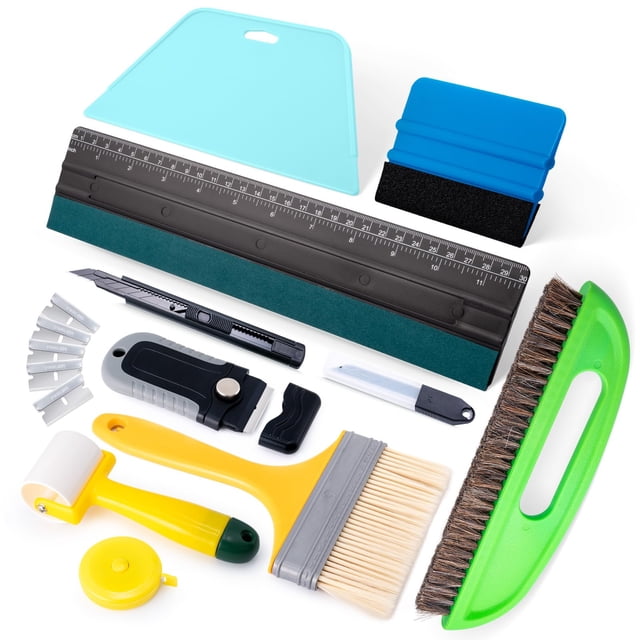 Kit de herramientas para alisar papel pintado FOSHIO con brocha, rodillo y más