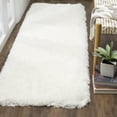 thumbnail image 2 of SAFAVIEH Polar Abbot Solid Shag Runner Rug, White, 2'3" x 14', 2 of 6