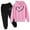 Pink, variant on SGMVNU Girls Sweatsuit Set 2 Piece Outfits Boys Printed Casual Hoodies Long Sleeve Fashion Sweatshirts and Sweatpants Sportwear Outfit, Size 13-14 Years, Dark Gray