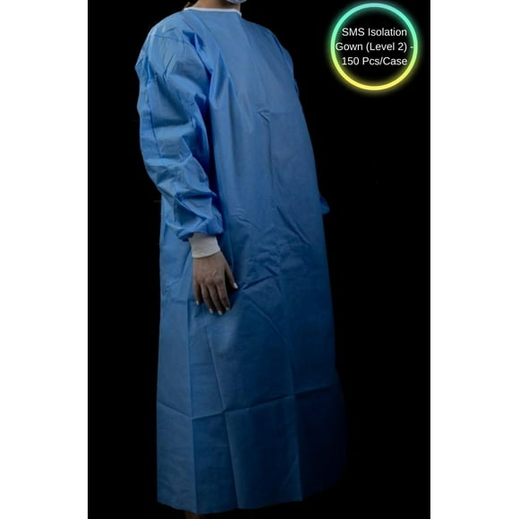 SMS Isolation Gown (Level 2) - 150 Pcs/Case for $247.50 - Wholesale $1.65/Pcs