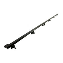 Urban Contemporary Aluminum Complete Handrail Grab Bar Set, Brackets Included, 14 Foot Handrail, Black Powder Coated Finish