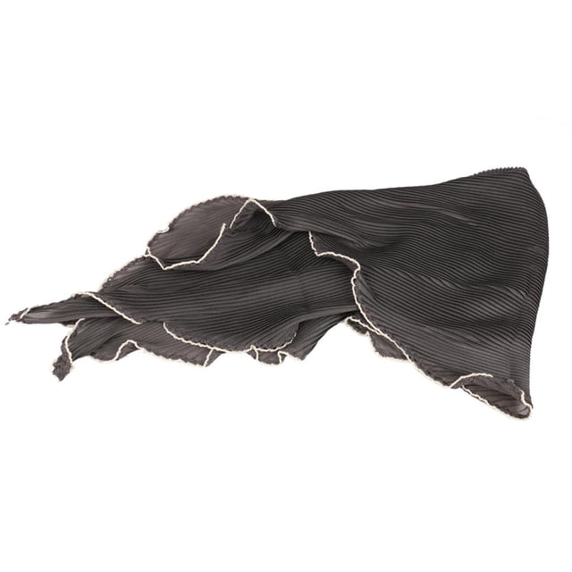 Bufanda triangular de gasa para mujer Bufandas acogedoras elásticas gofradas Gris sólido Hugo Bufandas de gasa