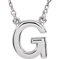 thumbnail image 1 of Precious Stars Collier Unisexe en Argent Sterling avec Initiale g et Police à Blocs, 1 of 2
