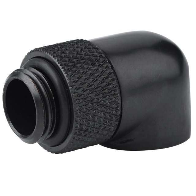 Conector de tubo giratorio de 90 grados NikouMX de latón negro Plata