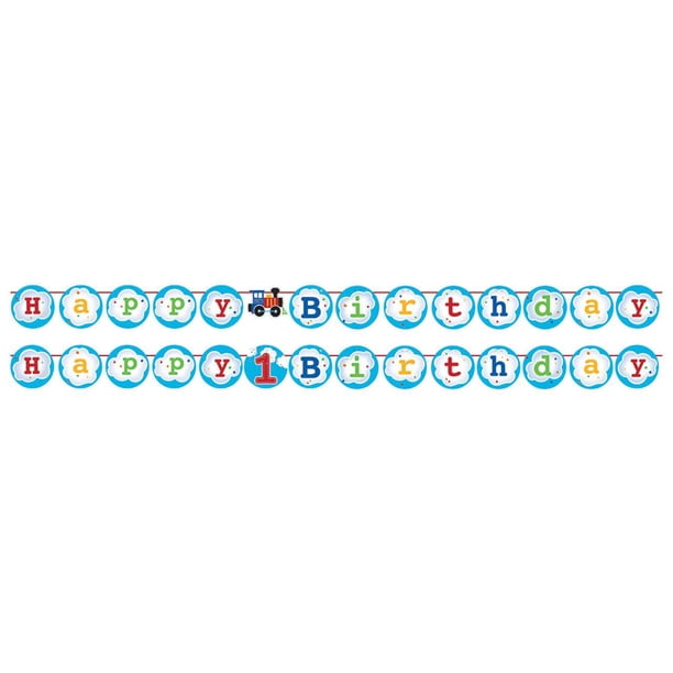 Creative Party - Pancarta Diseño Tren de Cinta (Multicolor)