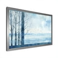 thumbnail image 2 of Designart "Winter Forest Collage Blue and White Harmony VII" Landscapes Framed Wall Art Decor - Traditional White Winter Landscape Entryway Framed Wall Art Print, 2 of 6