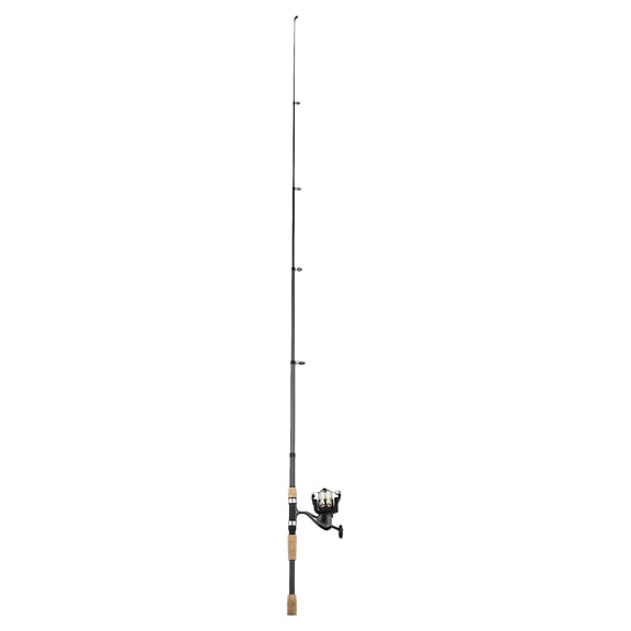 Ozark Trail Composite Telescopic Fishing Rod and Reel Combo with Baits for Adults, Teens, and Kids, 6' 6", Gray