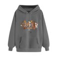 thumbnail image 5 of Craaazy Hoodies For Women Long Sleeve Hooded Sweatshirt Halloween Running Hooded Drawstring Tops With Pockets Gifts For Women, 5 of 6