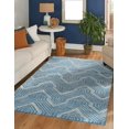 thumbnail image 2 of EORC T181BL8X10 8 x 10 ft. Spring 2020 Contemporary Wool Area Rug, Blue, 2 of 4