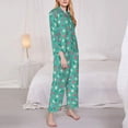 thumbnail image 5 of Wukai Cherry Strawberry Floral Print Women's Pajama Set - Soft Long Sleeve Sleepwear for Comfort and Style-X-Large, 5 of 9