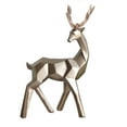 thumbnail image 5 of Emoshayoga Adorno De Ciervo De Resina, Escultura De Ciervo De Resina Moderna, Escultura De Jardín De Ciervo De La Fortuna Geométrica Escandinava, 2 Piezas(Oro pequeño), 5 of 8