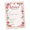 thumbnail image 2 of Inkdotpot Bridal Shower Games Advice For The Bride Set Of 50FloralMad Libs Game ActivityCards, 2 of 7