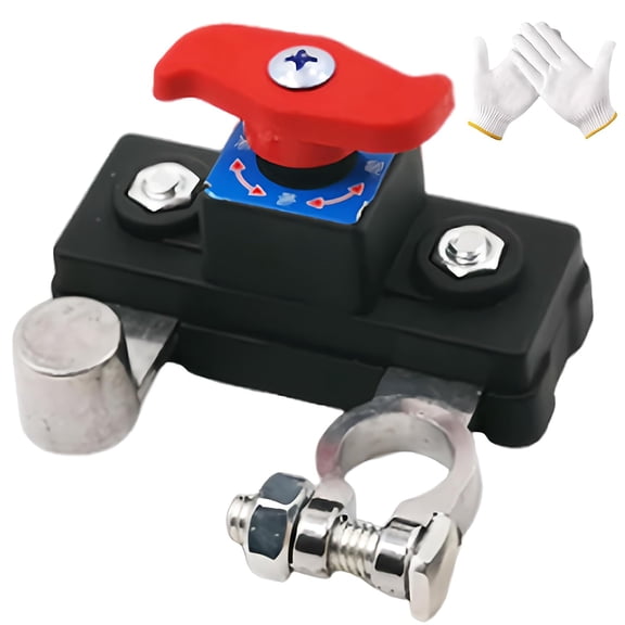 Universal Battery Disconnect Switch for 12V 24V Cars, Power Cut Off Isolator Knob